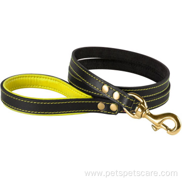 Colors Durable Padded Leather Dog Lead Pet Leash